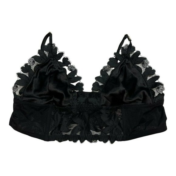 Victoria's Secret Other - NWT VICTORIA'S SECRET Bralette XL Black Silky Lace